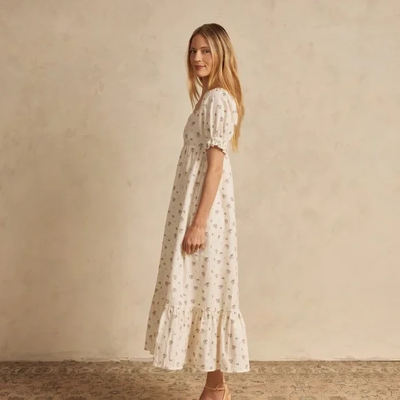 Women’s Noralee Chloe Rose Ditsy Puff Sleeve Dress Size Large BRAND NEW! - Picture 5 of 6